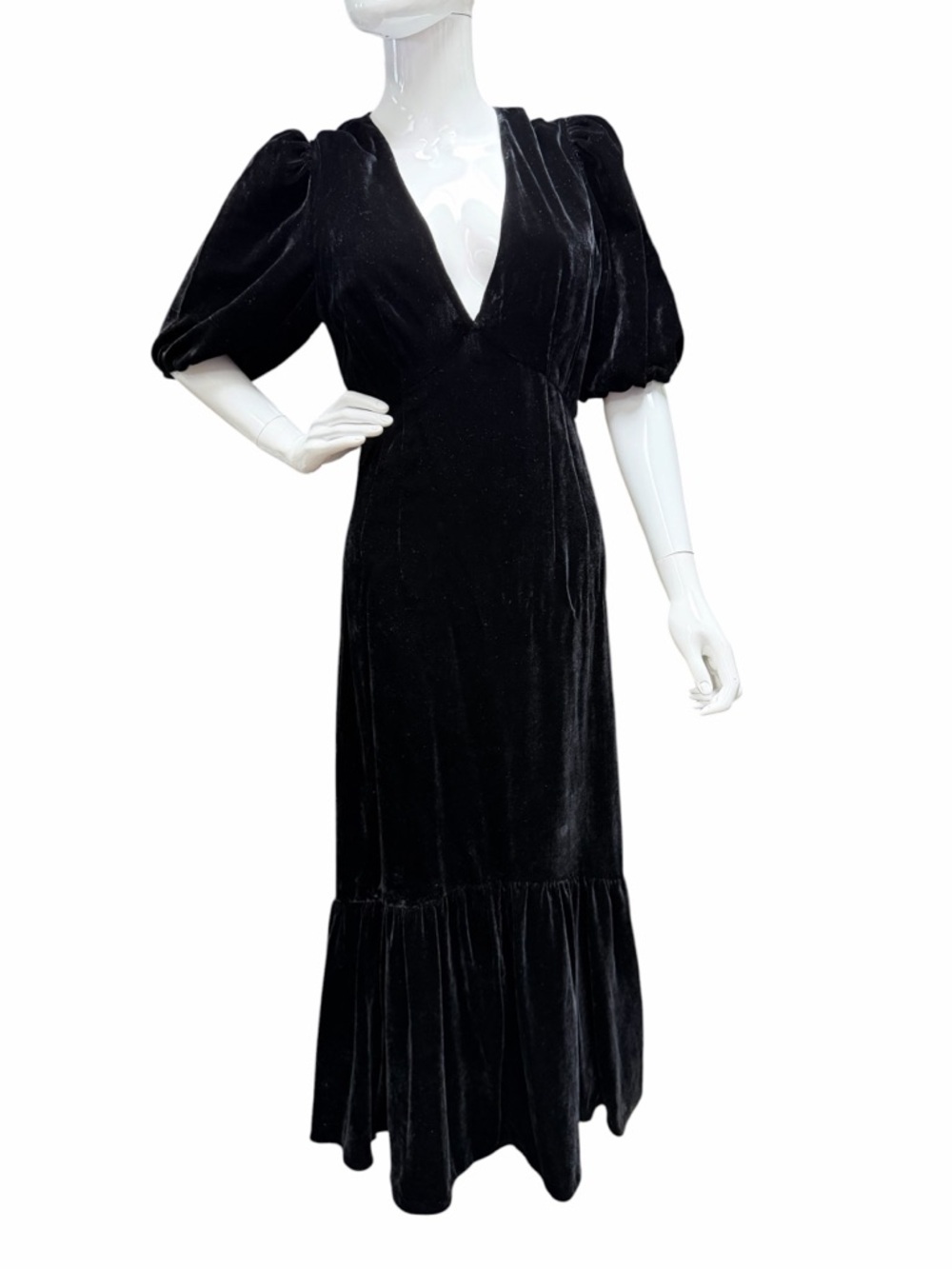 R18 Rhode Ester Dress Black Velvet